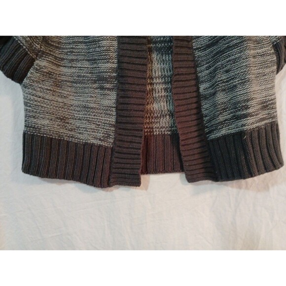 NWT Sonoma Life +style Shawl Cardigan Sweater 3button Light/ Dark Grays Womens M - Picture 7 of 16